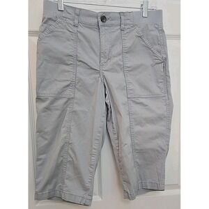 Lee Women's Relaxed Fit Capris Gray Size 8 Medium